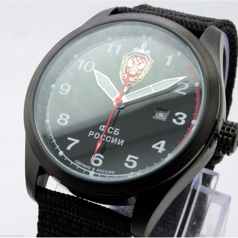 С2864324-2115-09  кварцевые часы Спецназ "Атака" логотип ФСБ РОССИИ  С2864324-2115-09