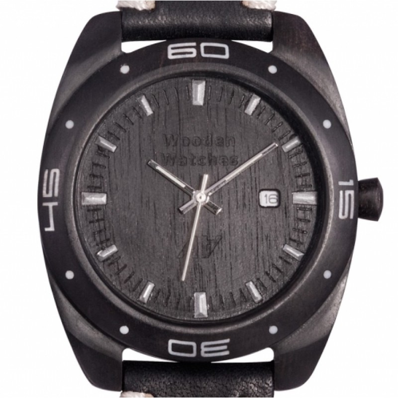 S2 Black  кварцевые часы AA Wooden Watches "Blackwood"  S2 Black
