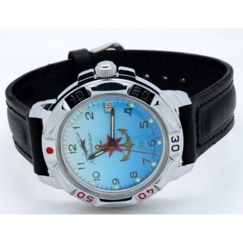 431084  механические часы Восток "Командирские" логотип Морская авиация ВМФ  431084