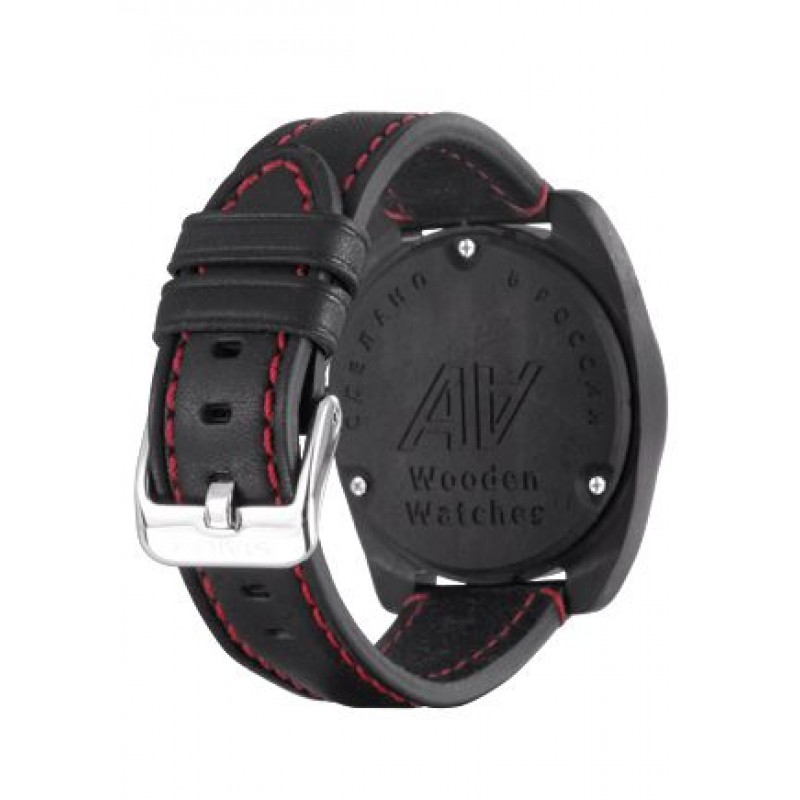 S2 Black Sport Red Часы наручные AA Wooden Watches S2 Black Sport Red