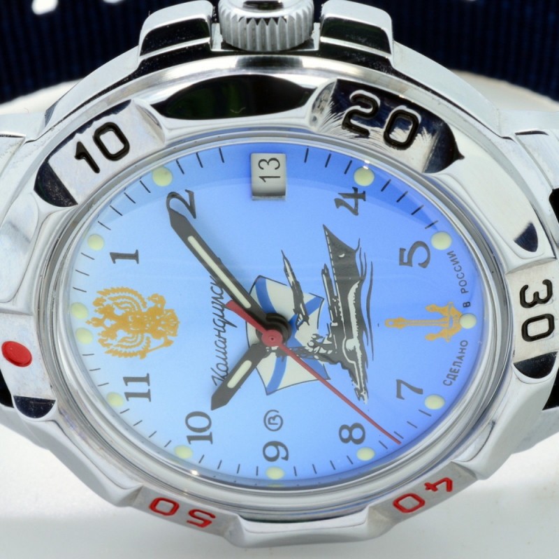 431139  механические часы Восток "Командирские" логотип ВМФ  431139