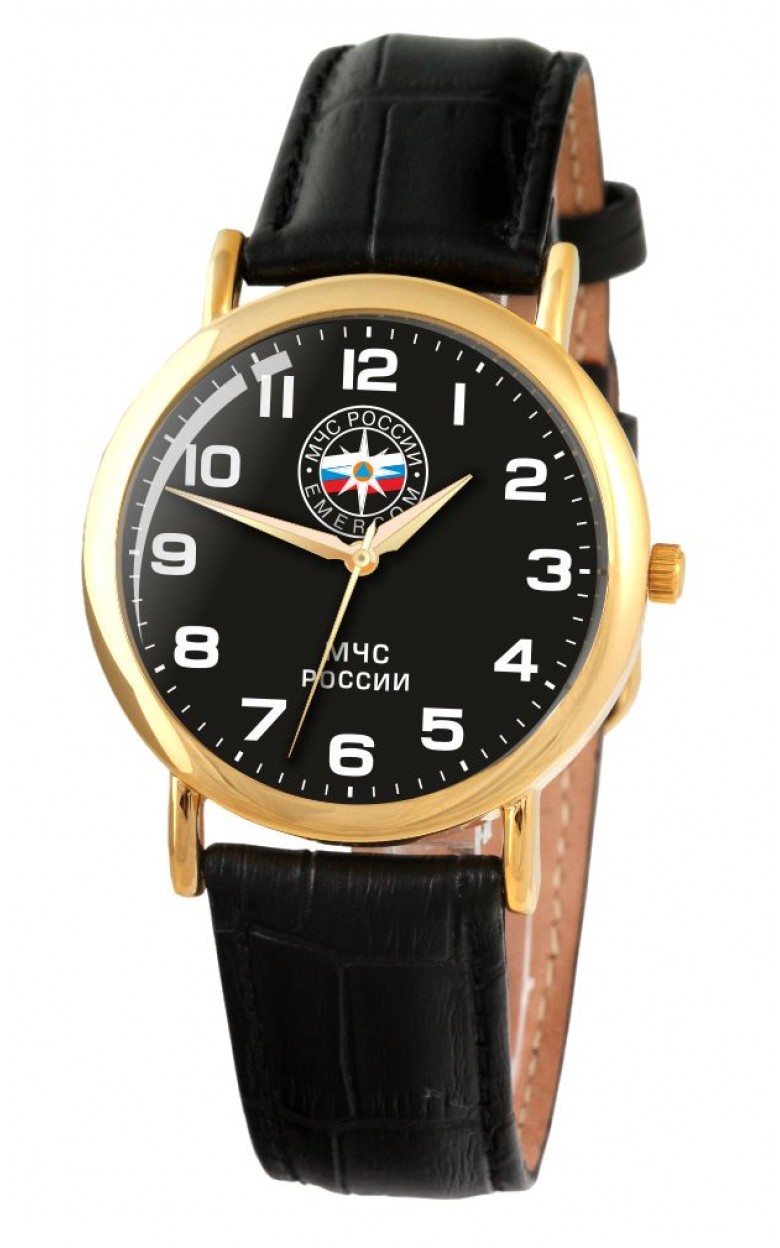 1049781/2035  кварцевые наручные часы Слава "Патриот" логотип МЧС России  1049781/2035