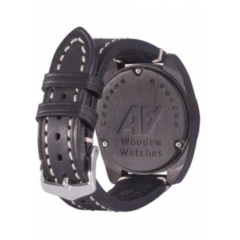S1 Black  кварцевые наручные часы AA Wooden Watches  S1 Black