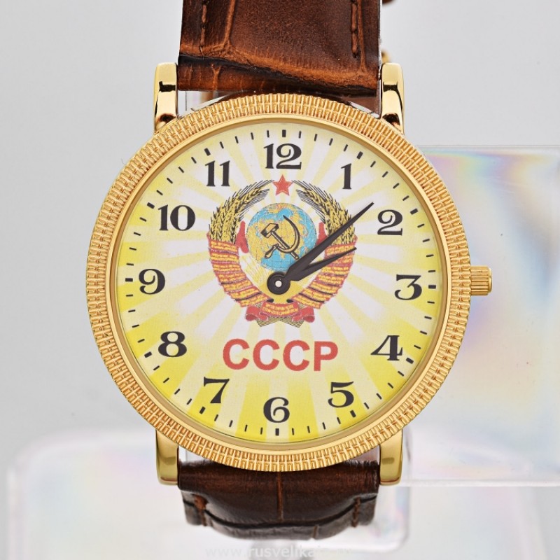1019551/1L22  кварцевые часы Слава "Патриот" логотип СССР  1019551/1L22