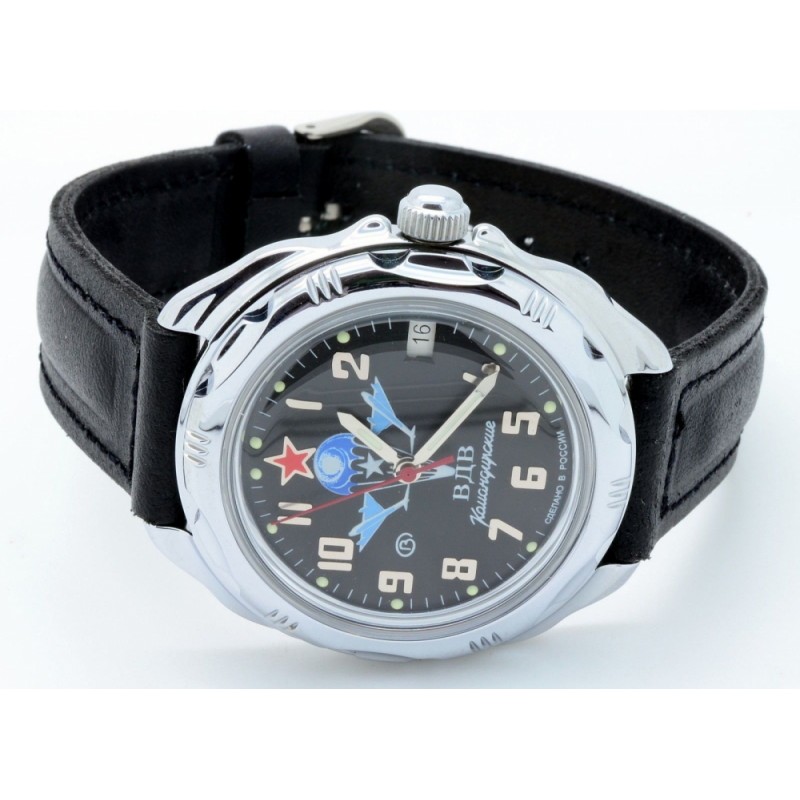 211288  механические наручные часы Восток "Командирские" логотип ВДВ  211288