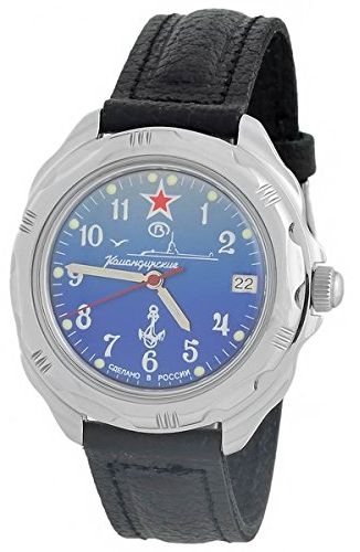 211289  механические наручные часы Восток "Командирские" логотип ВМФ  211289