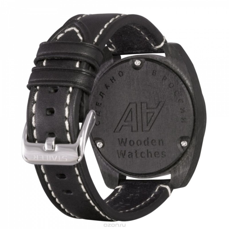 S4 Brown-N-BL  кварцевые наручные часы AA Wooden Watches  S4 Brown-N-BL