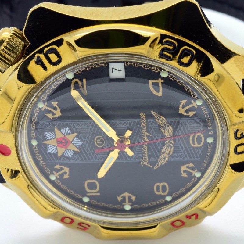 539301  механические часы Восток "Командирские" логотип ВМФ  539301