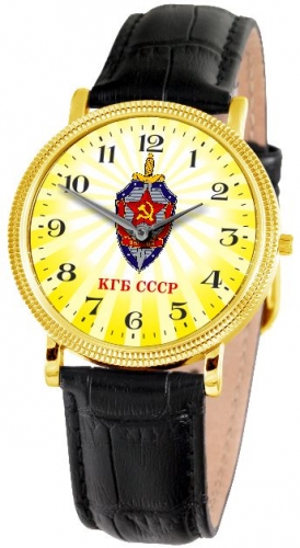 1019596/1L22  кварцевые часы Слава "Патриот" логотип КГБ СССР  1019596/1L22