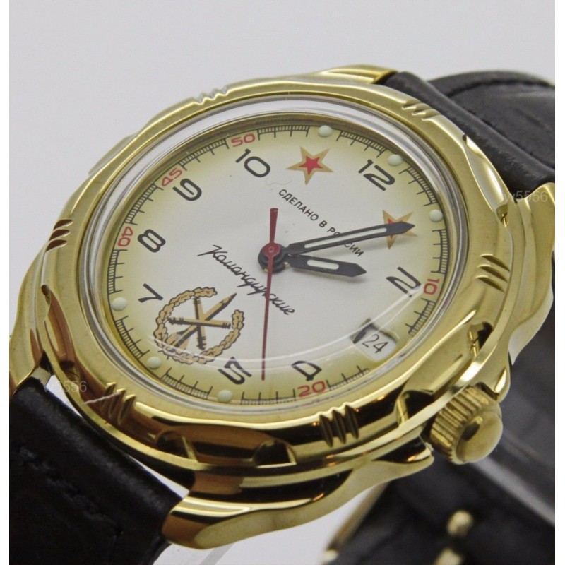 219075/2414  механические наручные часы Восток "Командирские" логотип РВиА  219075/2414