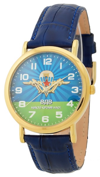 1049771/2035  кварцевые наручные часы Слава "Патриот" логотип ВДВ  1049771/2035