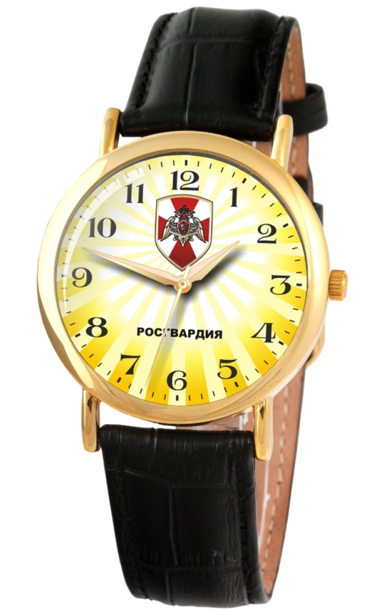 1049778/2035  кварцевые часы Слава "Патриот" логотип Росгвардия  1049778/2035
