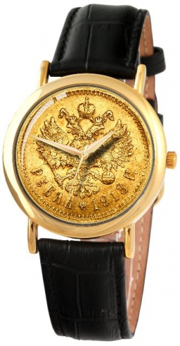 1049569/2035  кварцевые наручные часы Слава "Патриот" логотип Рубль  1049569/2035