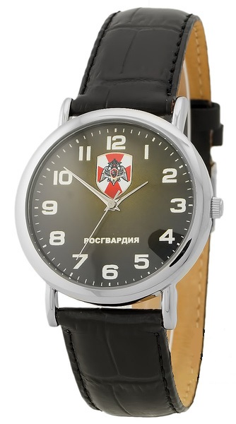 1041775/2035  кварцевые часы Слава "Патриот" логотип Росгвардия  1041775/2035