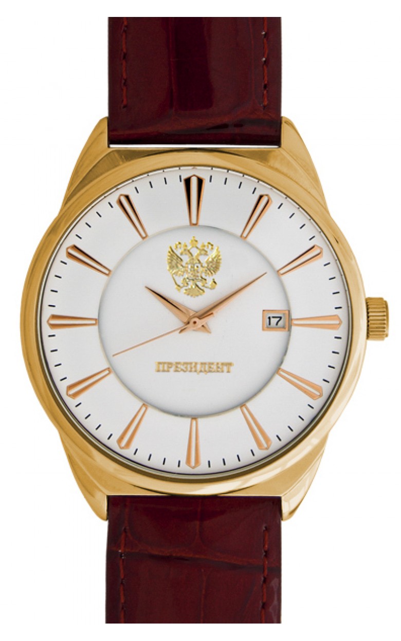 0526506 Пр  кварцевые наручные часы Русское время "Президент" логотип Герб РФ  0526506 Пр