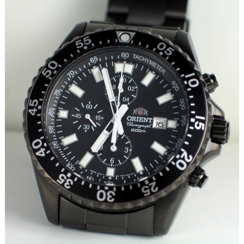 TT11001B  кварцевые с функциями хронографа часы Orient "Diving Sports"  TT11001B