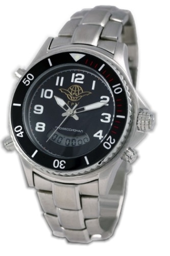 С1050219-205  кварцевые часы Спецназ "Профессионал - ГРУ" логотип ГРУ РФ  С1050219-205