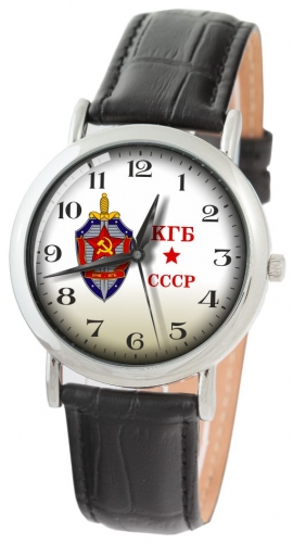 1041601/2035  кварцевые наручные часы Слава "Патриот" логотип КГБ СССР  1041601/2035