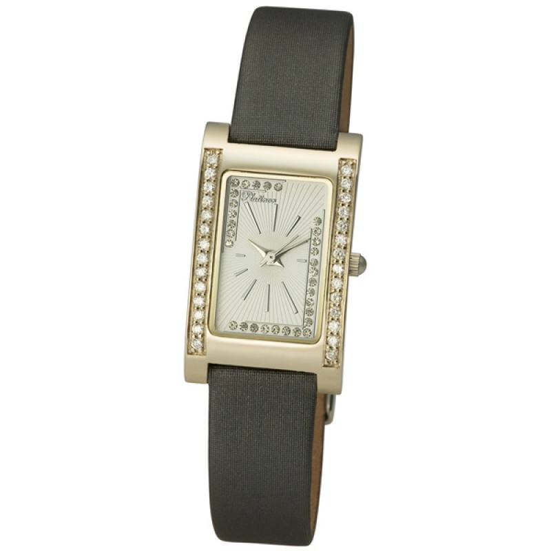 200141 Часы наручные женские кварцевые "Камилла" белое золото вставка бриллианты 15,55гр. 200141