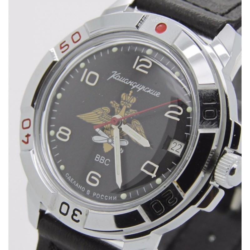 431928  механические наручные часы Восток "Командирские" логотип ВВС ВКС  431928