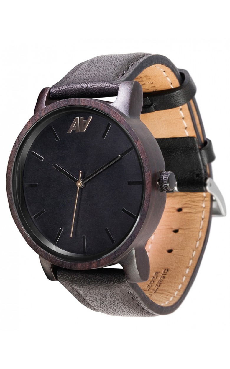 Vintag (черное дерев  кварцевые наручные часы AA Wooden Watches "Vintage"  Vintag (черное дерев