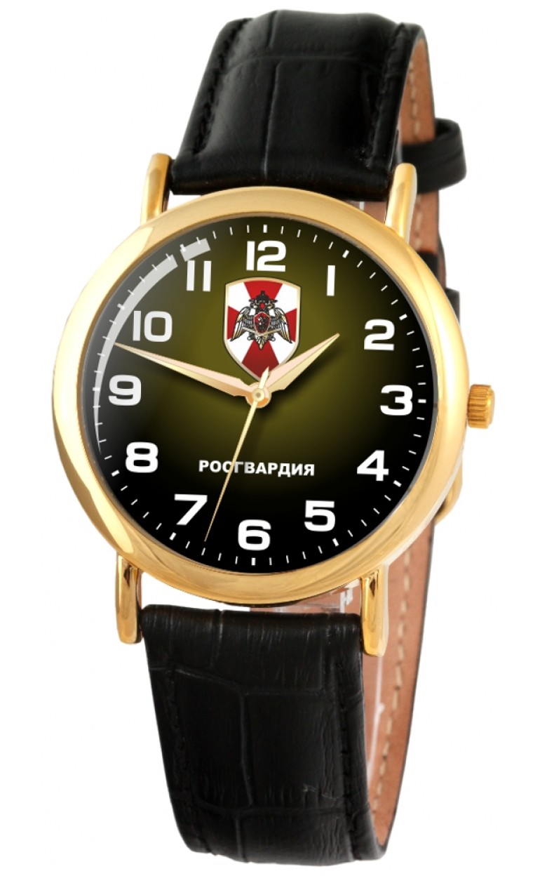 1049775/2035  кварцевые часы Слава "Патриот" логотип Росгвардия  1049775/2035