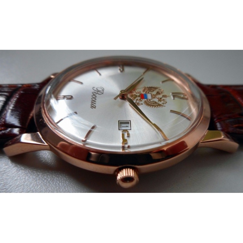 1М12/5129121П  кварцевые часы Премиум-Стиль логотип Герб РФ  1М12/5129121П