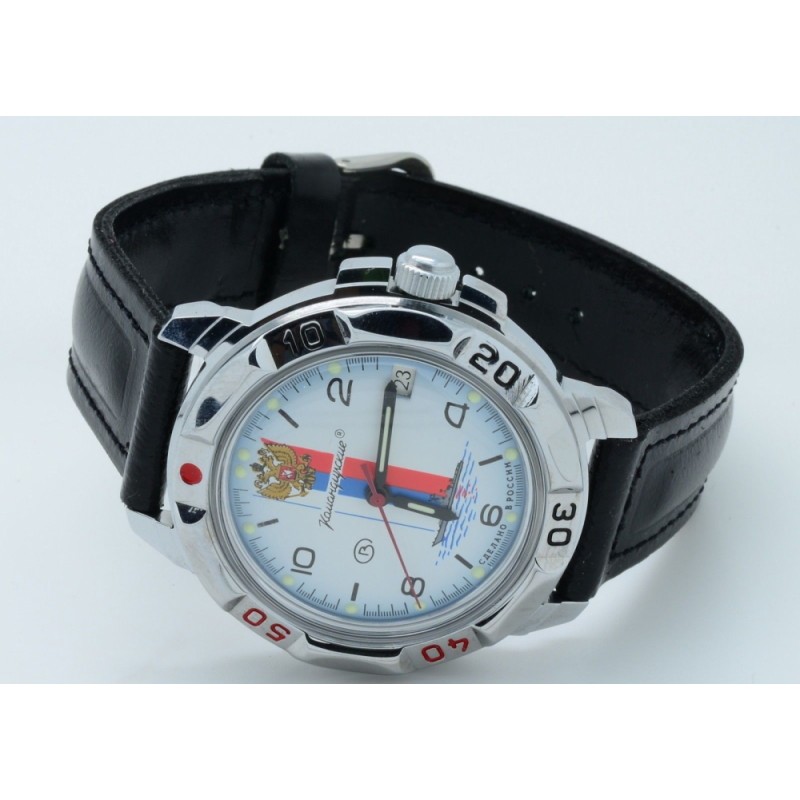 431330  механические наручные часы Восток "Командирские" логотип ВМФ  431330