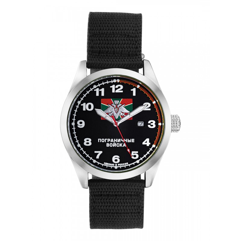 С2861358-2115-09  кварцевые часы Спецназ "Атака" логотип Пограничные войска  С2861358-2115-09