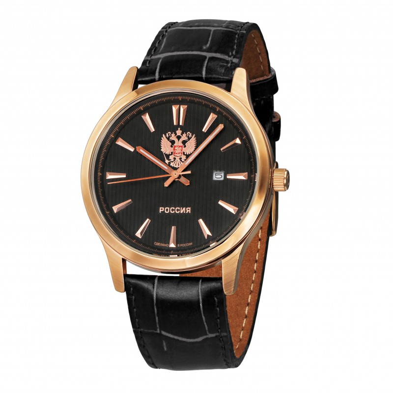 1313576/2115-300  кварцевые наручные часы Слава "Традиция" логотип Герб РФ  1313576/2115-300