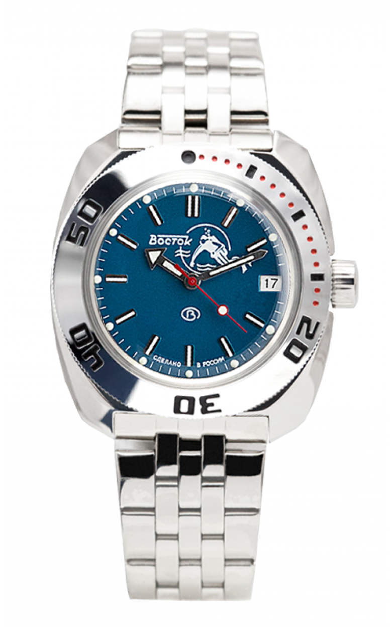 710059 russian watertight Men's watch механический wrist watches Vostok "Amphibia"  710059
