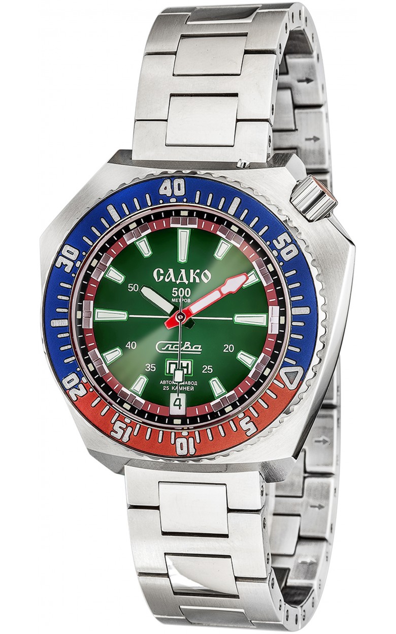 5007169/100-2427 russian watertight механический automatic wrist watches Slava "Sadko" for men  5007169/100-2427