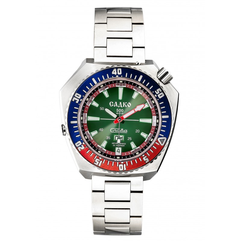 5007169/100-2427 russian watertight механический automatic wrist watches Slava "Sadko" for men  5007169/100-2427