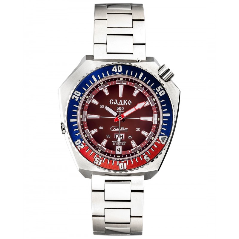 5007170/100-2427 russian watertight Men's watch механический automatic wrist watches Slava "Sadko"  5007170/100-2427