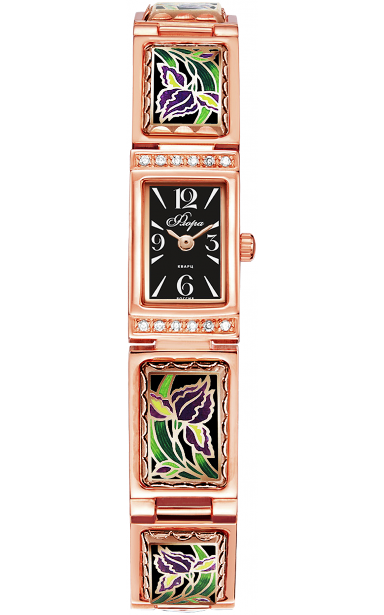 1141S9-B8B3 Ирисы-4 russian Lady's watch кварцевый wrist watches Flora  1141S9-B8B3 Ирисы-4