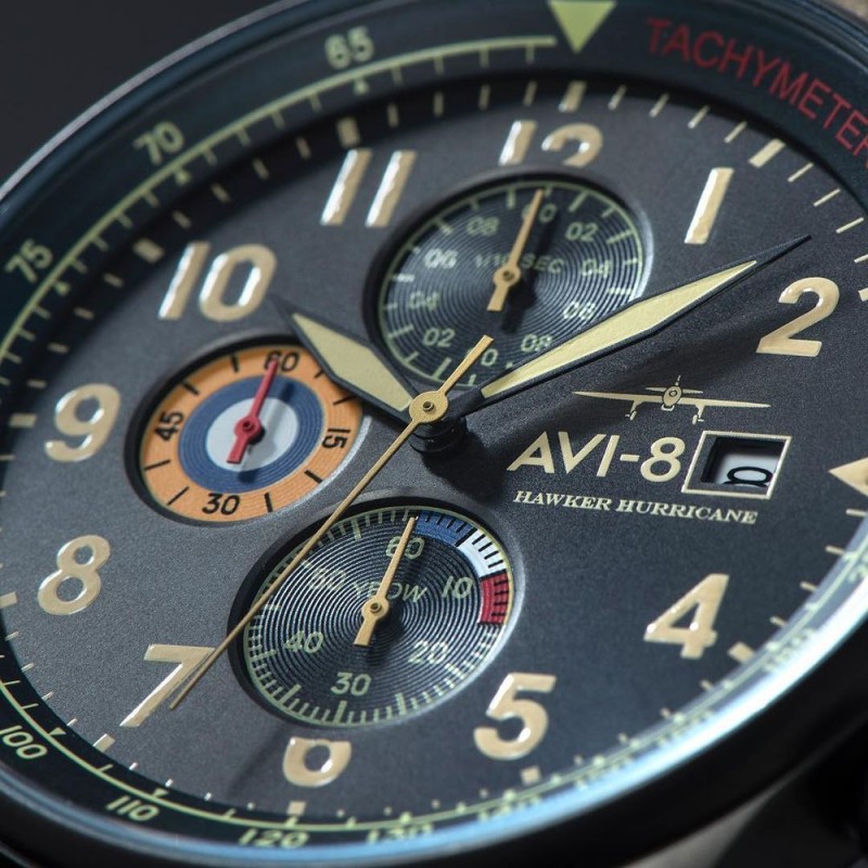 AV-4011-0D  кварцевые наручные часы AVI-8 "Hawker Hurricane"  AV-4011-0D