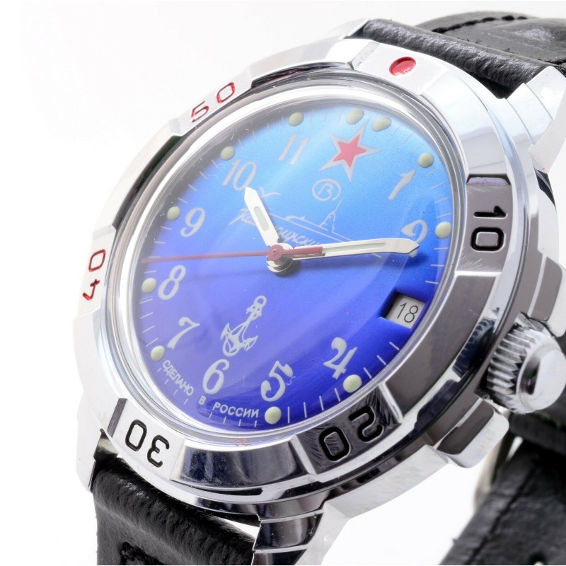 431289 russian механический wrist watches Vostok "Komandirskie" for men logo ВМФ  431289