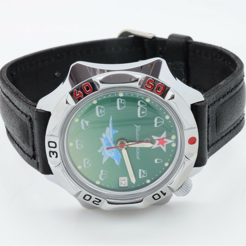 531124  механические наручные часы Восток "Командирские" логотип ВВС ВКС  531124