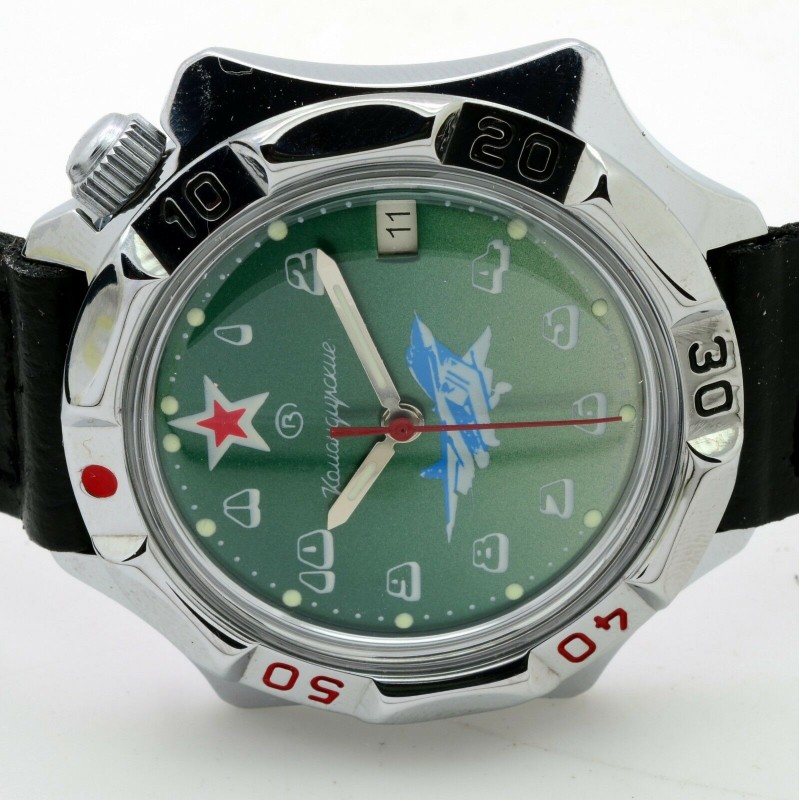 531124 russian механический wrist watches Vostok "Komandirskie" for men logo ВВС ВКС  531124