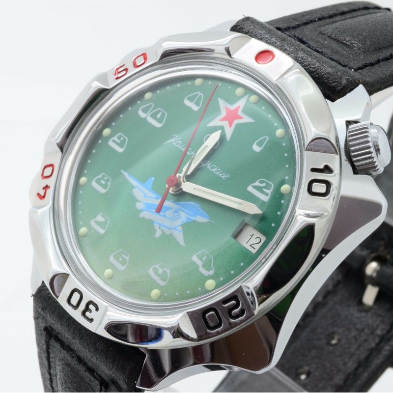 531124 russian механический wrist watches Vostok "Komandirskie" for men logo ВВС ВКС  531124