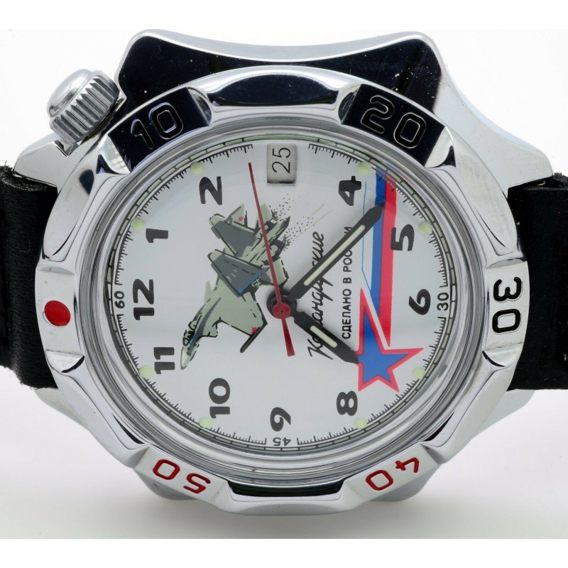 531764 russian Men's watch механический wrist watches Vostok "Komandirskie" logo ВВС ВКС  531764