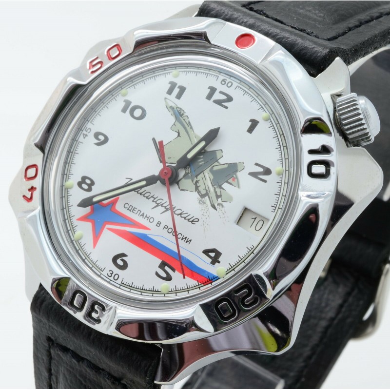 531764 russian Men's watch механический wrist watches Vostok "Komandirskie" logo ВВС ВКС  531764