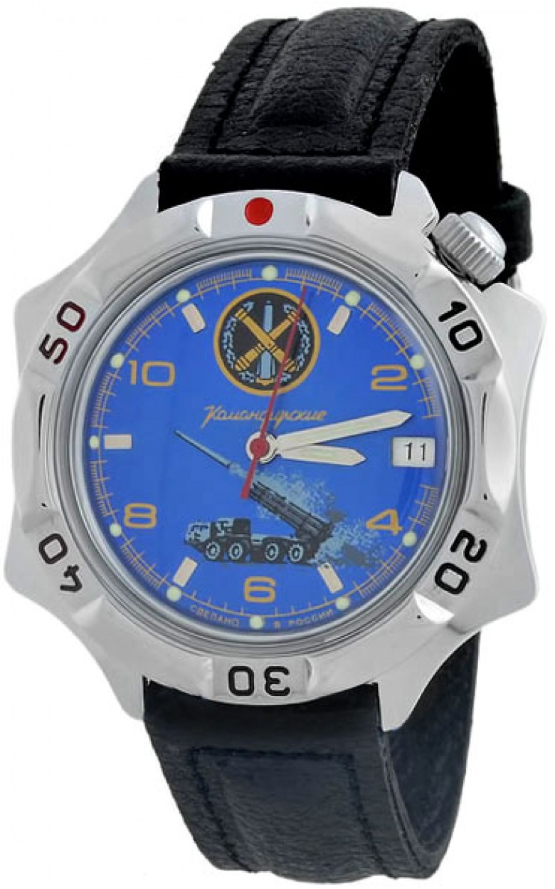 531772 russian Men's watch механический wrist watches Vostok "Komandirskie" logo Зенитно-ракетные войска  531772