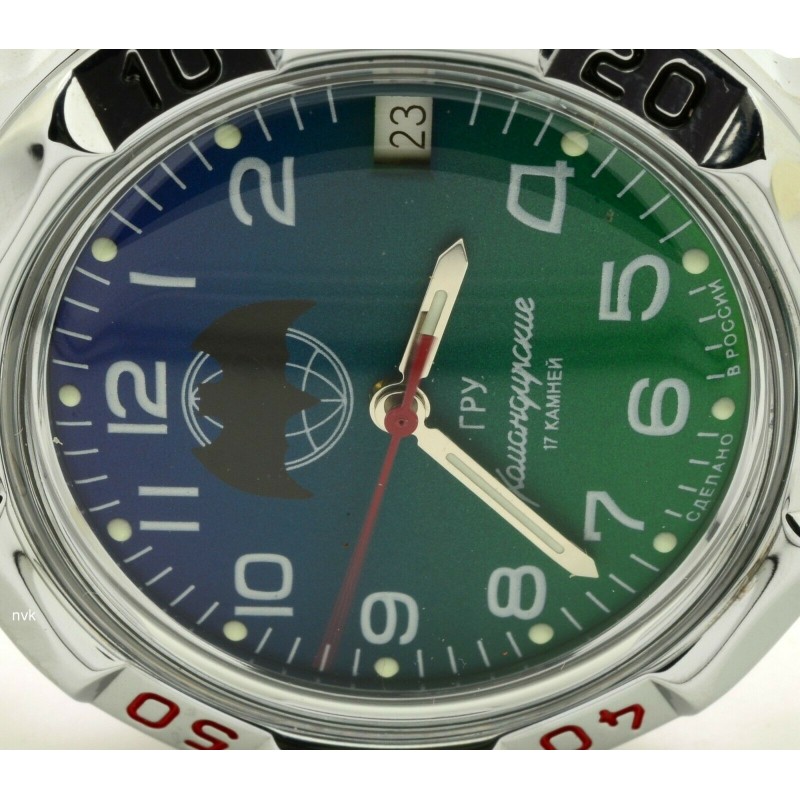 811873  механические часы Восток "Командирские" логотип ГРУ  811873
