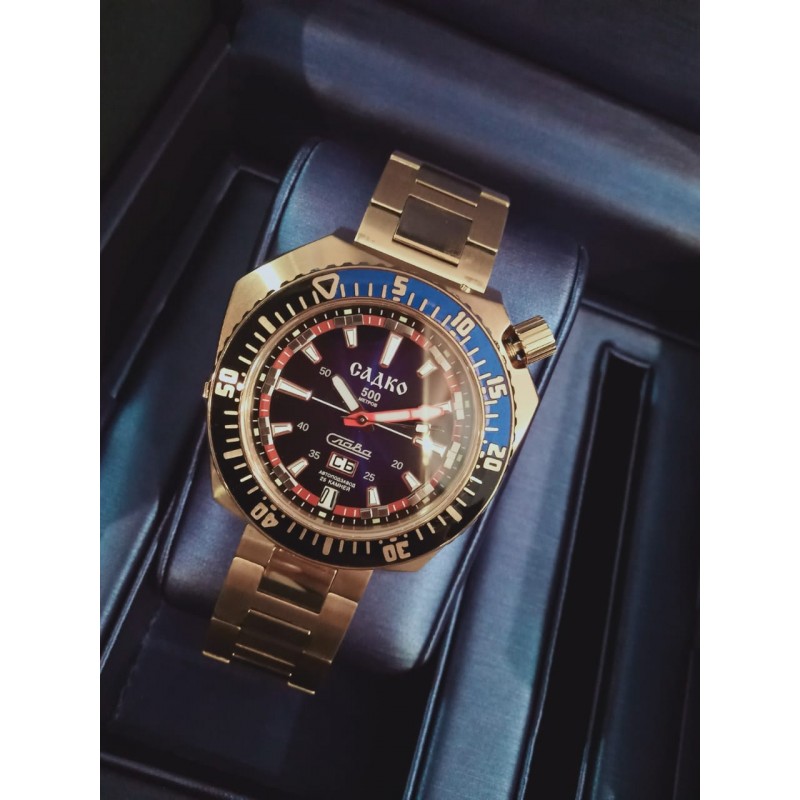 5003168/100-2427 russian watertight Men's watch механический automatic wrist watches Slava "Sadko"  5003168/100-2427