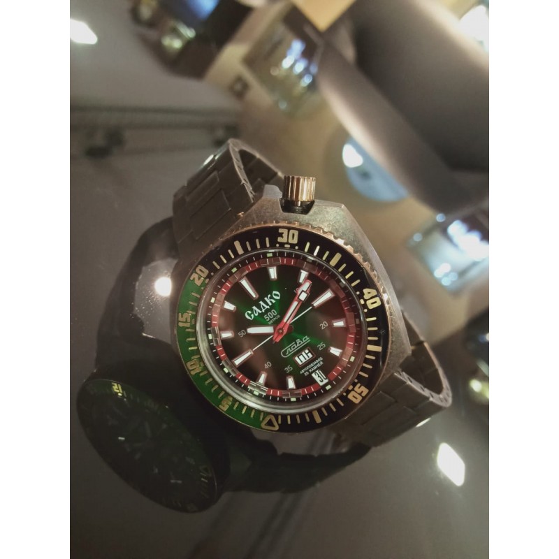 5008169/100-2427 russian watertight Men's watch механический automatic wrist watches Slava "Sadko"  5008169/100-2427