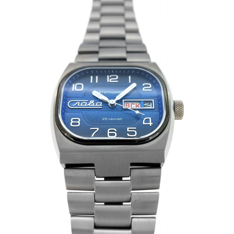 0220299/100-2427 russian Men's watch механический automatic wrist watches Slava "телевизор Titanium"  0220299/100-2427