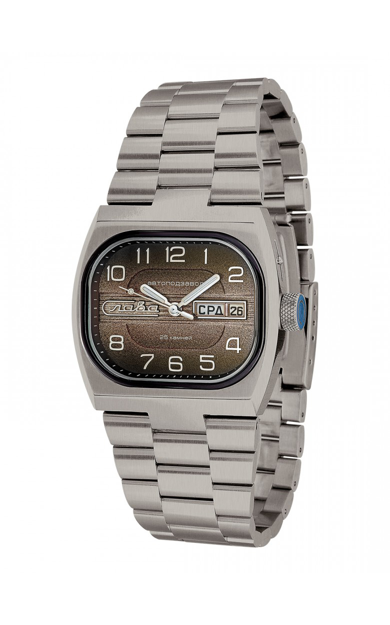 0222305/100-2427 russian Men's watch механический automatic wrist watches Slava "телевизор Titanium"  0222305/100-2427