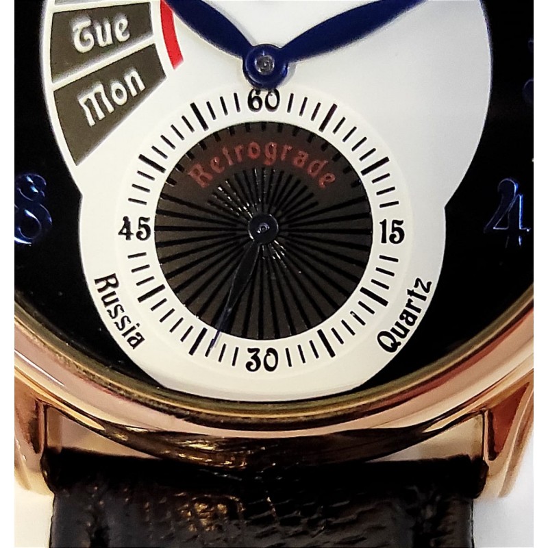 52750 russian gold кварцевый wrist watches Platinor "посейдон" for men  52750