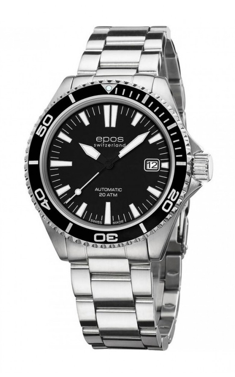 3438.131.20.15.30 swiss watertight механический automatic wrist watches EPOS "Diver" for men  3438.131.20.15.30